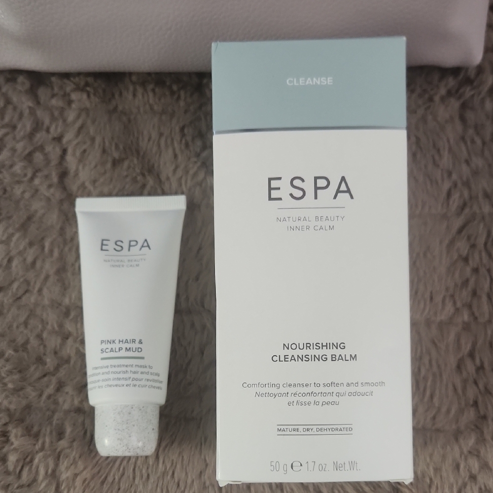 NEW, ESPA Nourishing Cleansing Scrub - with Pink Hair And Scalp MUD